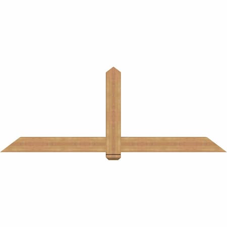 Ekena Millwork Eugene Smooth Timber Gable Bracket, Western Red Cedar, 84"W x 31"H x 5 1/2"D x 5 1/2"F, 9/12 Pitch GBW084X31X0606EUG00SWR